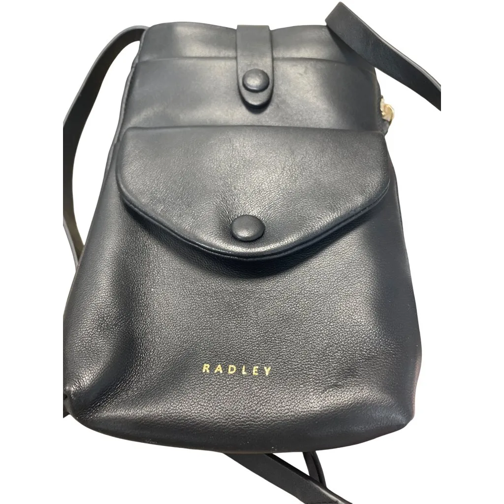 Radley London Authentic Womans Black Leather Mallow Phone Crossbody SKU 9554 - Image 2