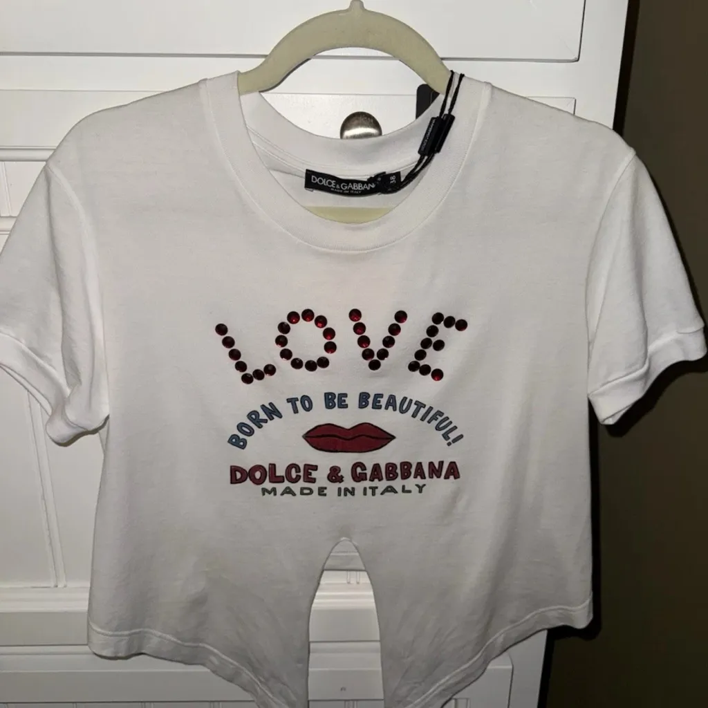 Dolce & Gabbana Women’s White Love Knot T-Shirt Limited Edition - Image 3