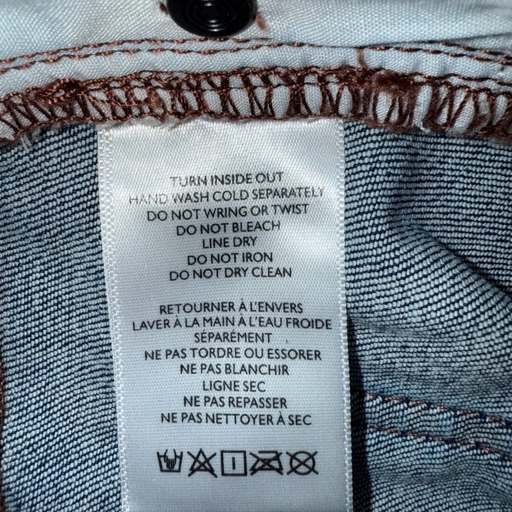 Urban Outfitters BDG Mandi Denim Brown Stretch Flocked Maxi Large Slit Skirt-M - Image 8