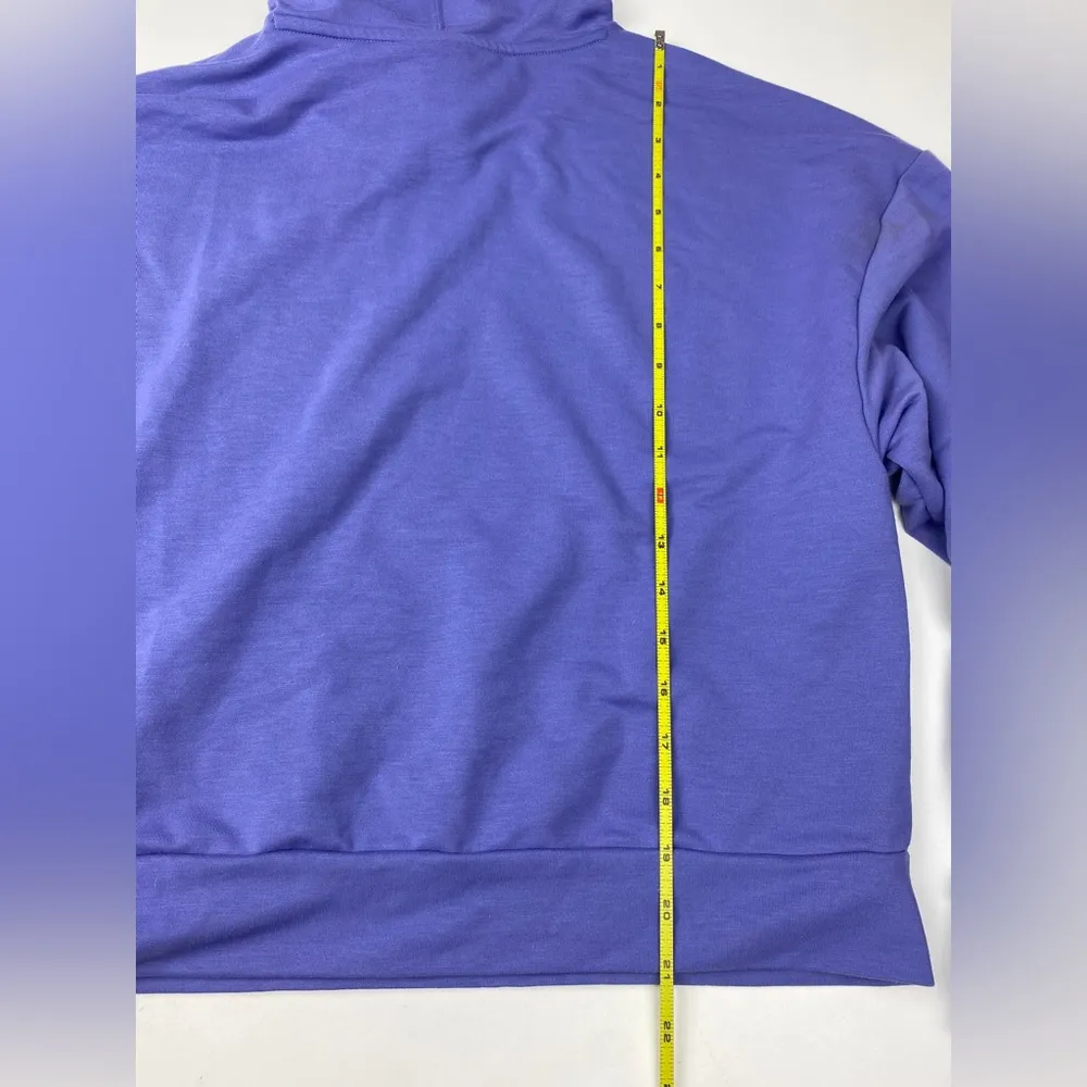 Puma Crop Hoodie Size M Periwinkle Women’s - Image 9