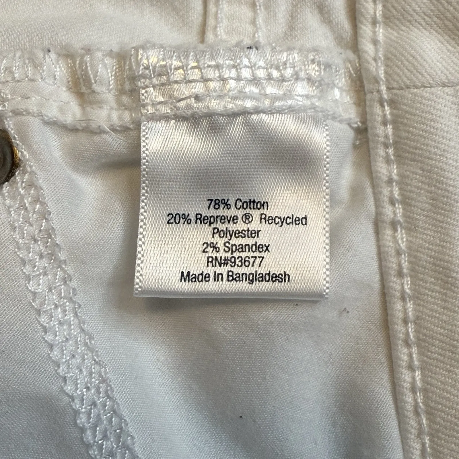 ST. John's Bay Women White High Rise Slimming Skinny Tie Hem Denim Jeans. Sz 12# - Image 7