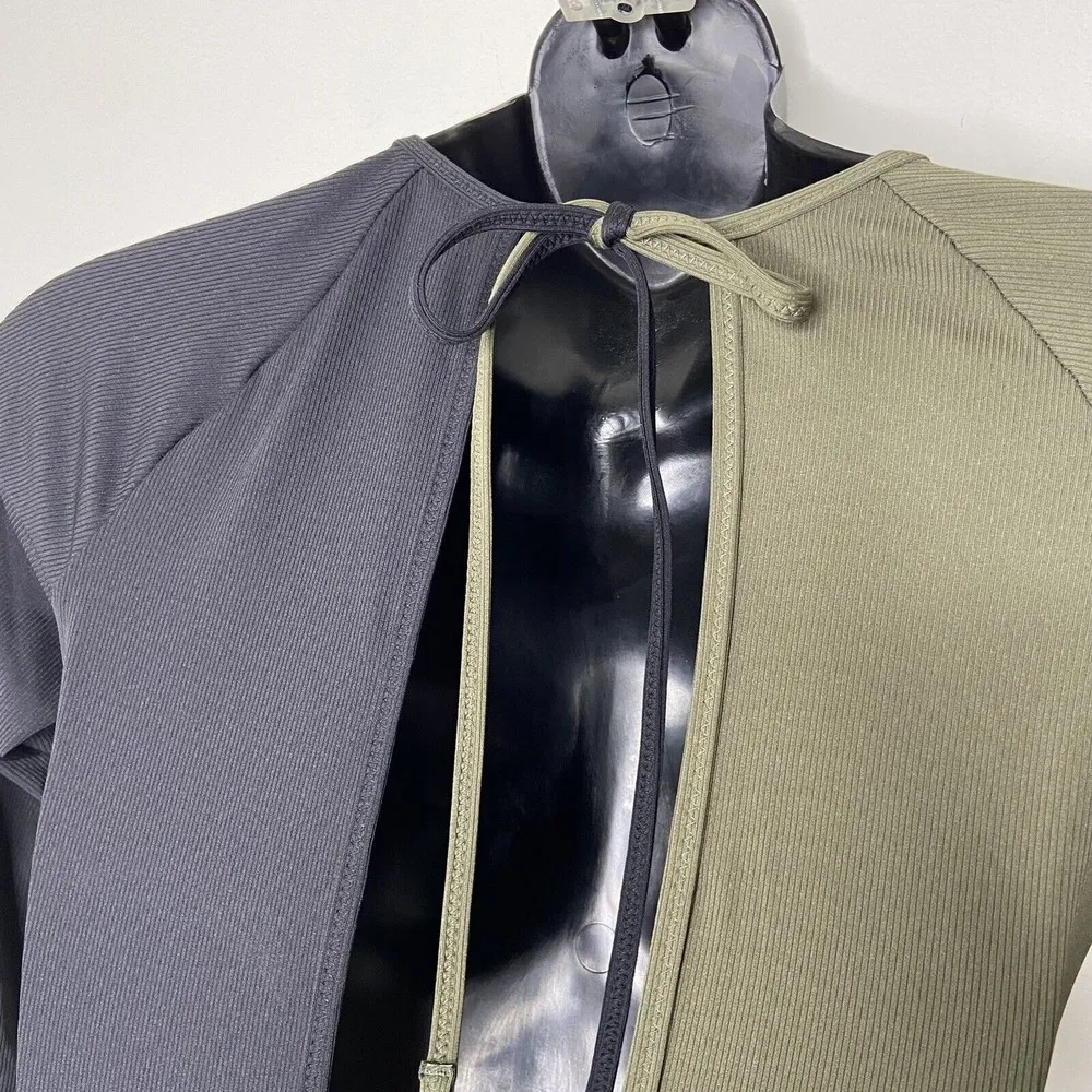 SANCTUARY Color Block Long Sleeve One Piece Cutout Swimsuit Women’s Small ($119) - Image 7