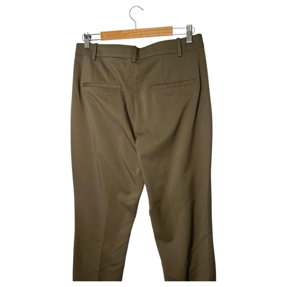 New H And M Pants Womens 12 High Rise Straight Dress Slacks Trousers Brown - Image 6