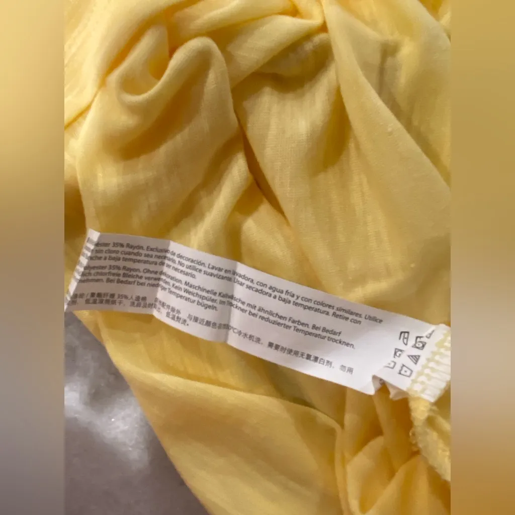 NWT Marika Size M Yellow Criss Cross Open Back Strap Scoop Neck Tank Top Size M - Image 10