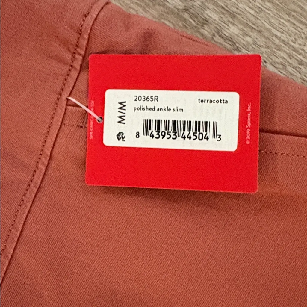 New Spanx Polished Ankle Slim Pants in Salmon Red Medium - Image 3