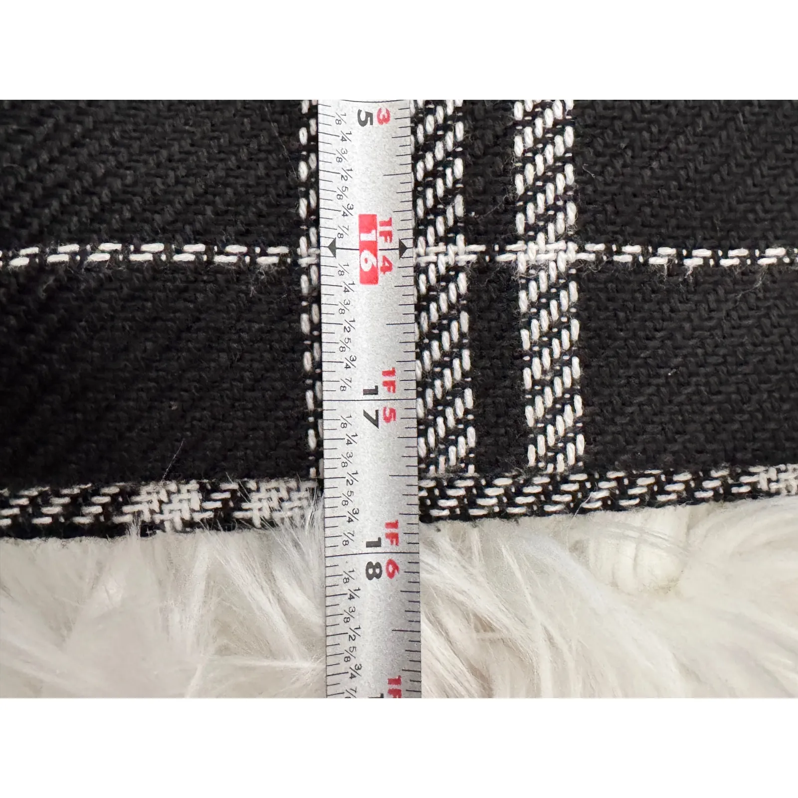 J. Crew Plaid A-Line Skirt Black White Tweed Women's Size 12 - Image 7