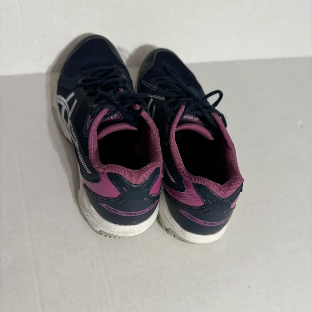 Asics Navy and Purple Gel Rocket 10 Athletic Volleyball Sneaker Women’s 9 - Image 6