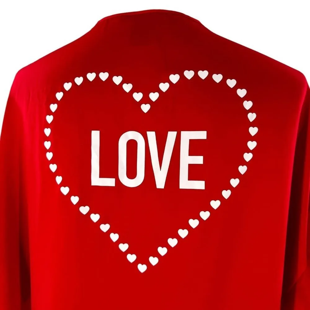 NEW/NWT Victoria's Secret Red Kimono Robe Satin Flounce Love Heart Valentine - Image 5