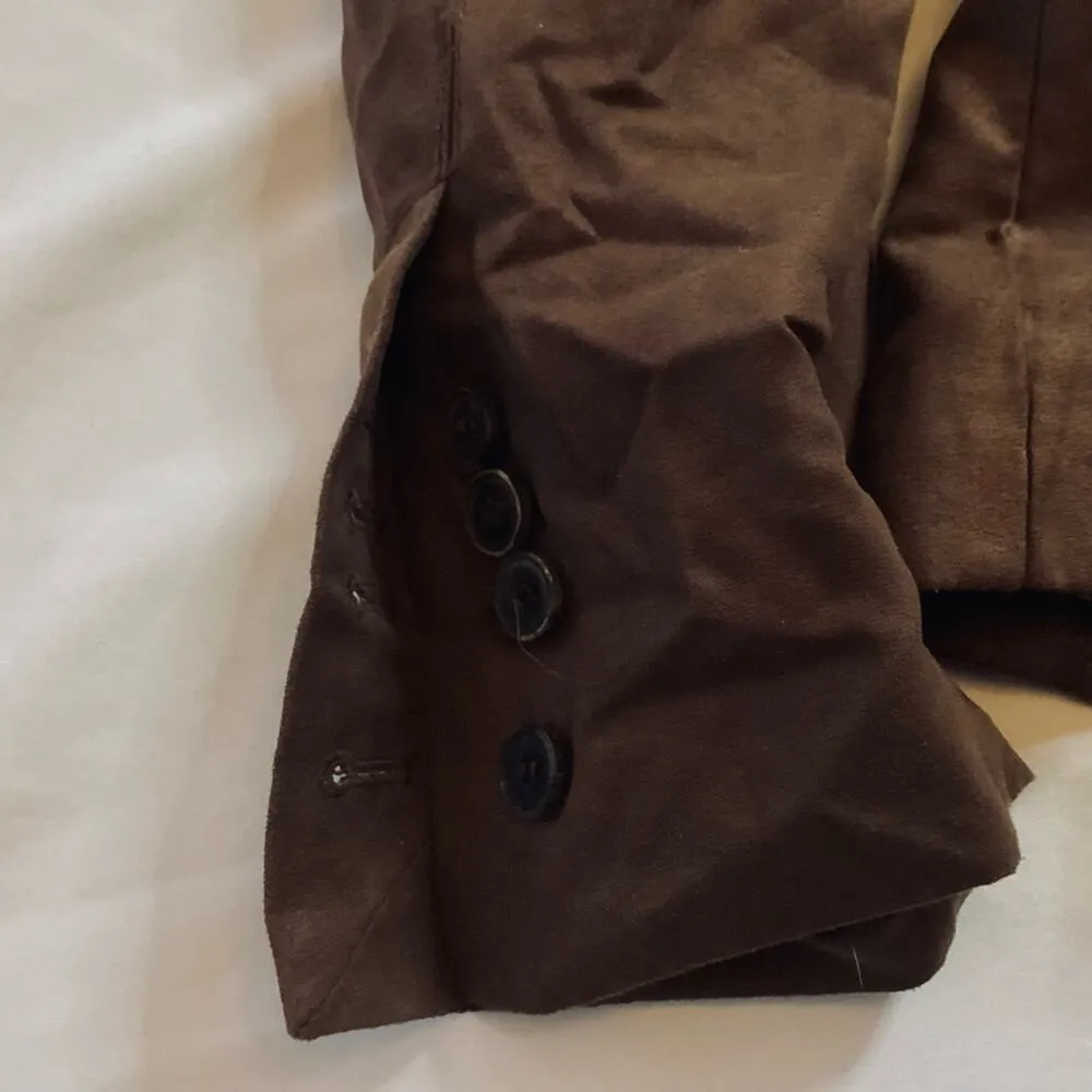 ZARA  Basic Vegan Suede Brown Blazer - Image 6