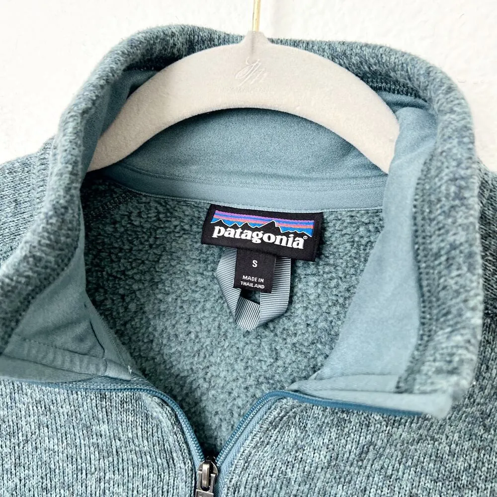 [Patagonia] Teal Blue Quarter Zip Fleece Better Sweater Pullover Size Small S - Image 9