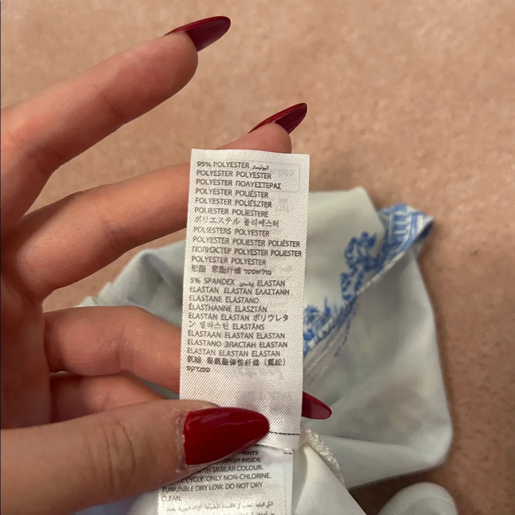 Edikted Delft Print Strapless Tube Top - Image 6