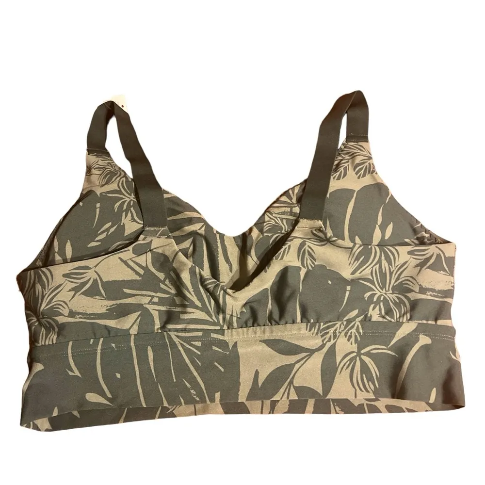 Aerie Offline Real Me Ballet green Bra Horizon Floral Longline Softy size XL - Image 2