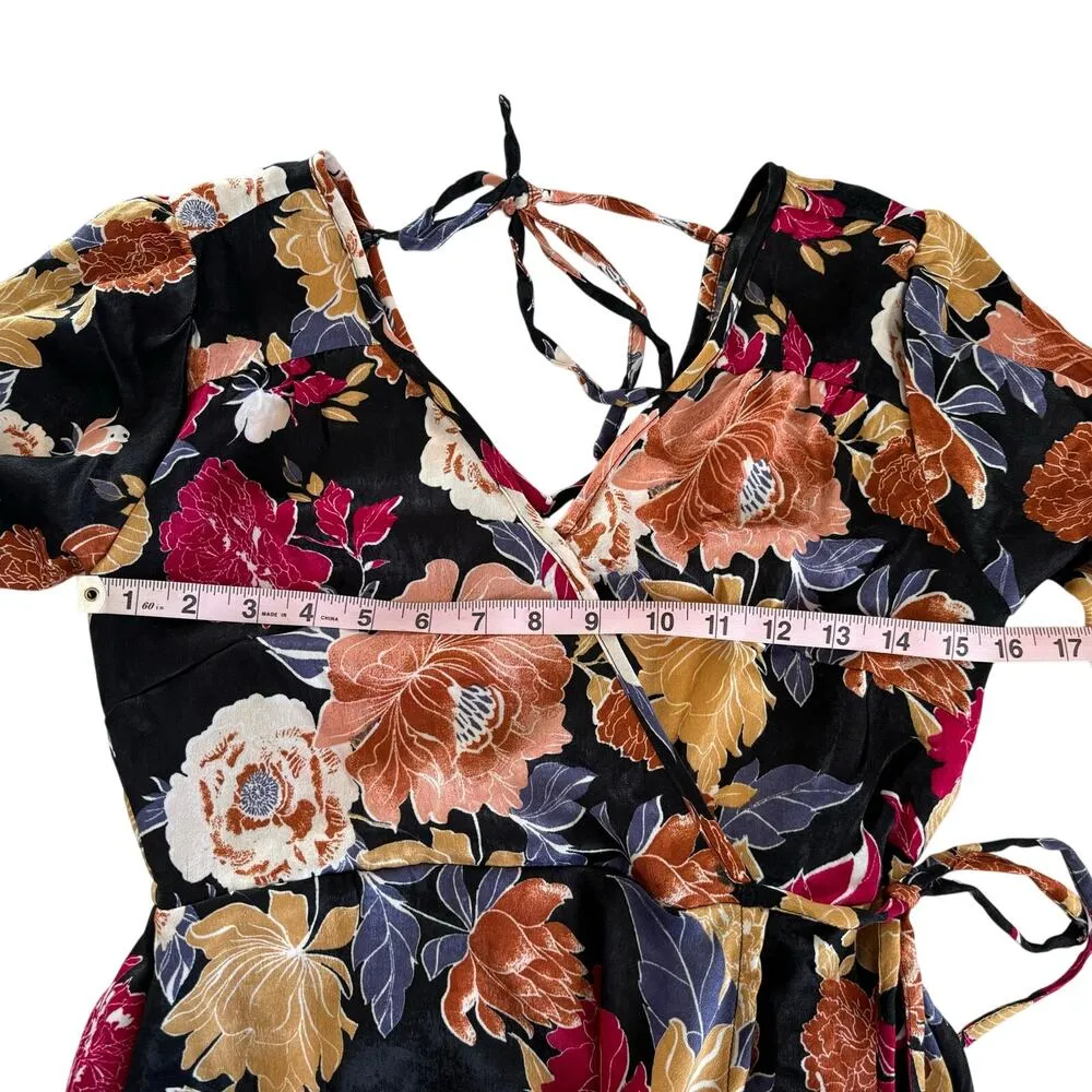 Band of the Free Black Berry Floral Print Surplice Hi - Image 3