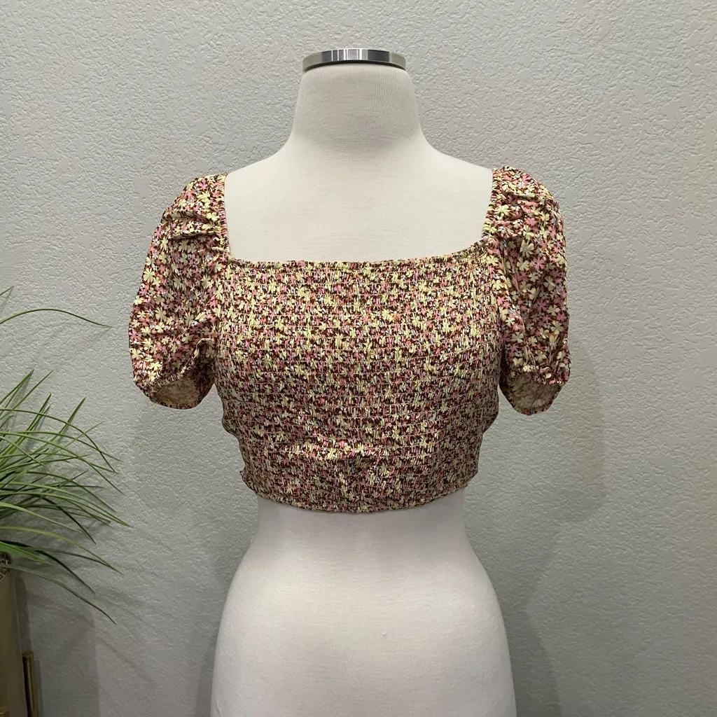 New! Maaji Smocked Riley Crop Top Sz‎ Medium - Image 3