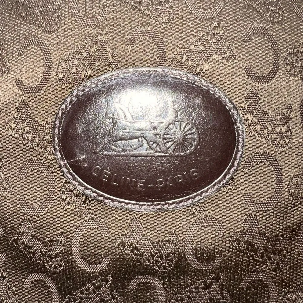 Celine Macadam Brown canvas And Leather Boston Bag - Image 3