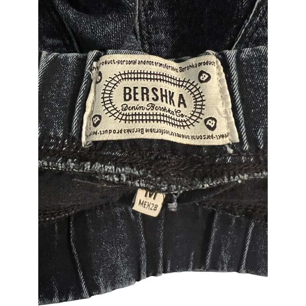 Bershka Pull On Jeans Skinny Stretchy Acid Wash Size M - Image 4
