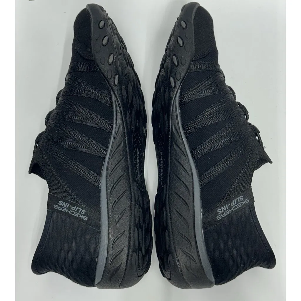 Skechers Breathe Easy Roll With Me Hands Free Slip-Ins Shoes Black Women’s 7.5 - Image 6