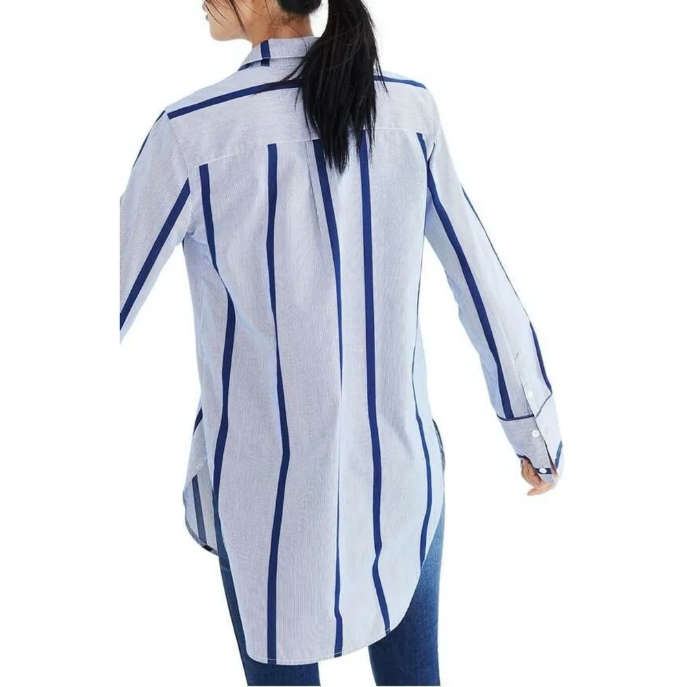 Madewell Striped Button Down Tunic Shirt - Image 3
