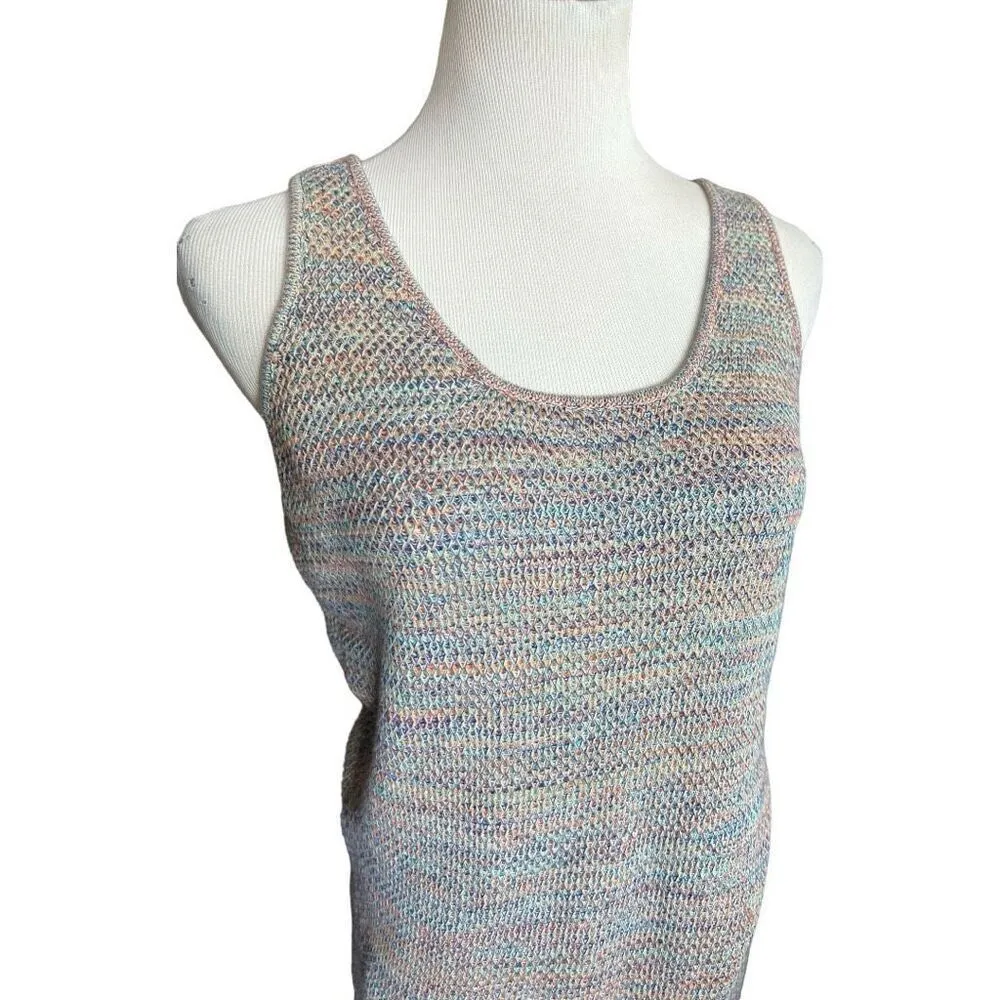 Womens Future Collective x Alani Noelle Multicolored Knit Fringe Bodycon Dress L Purple Size L - Image 3