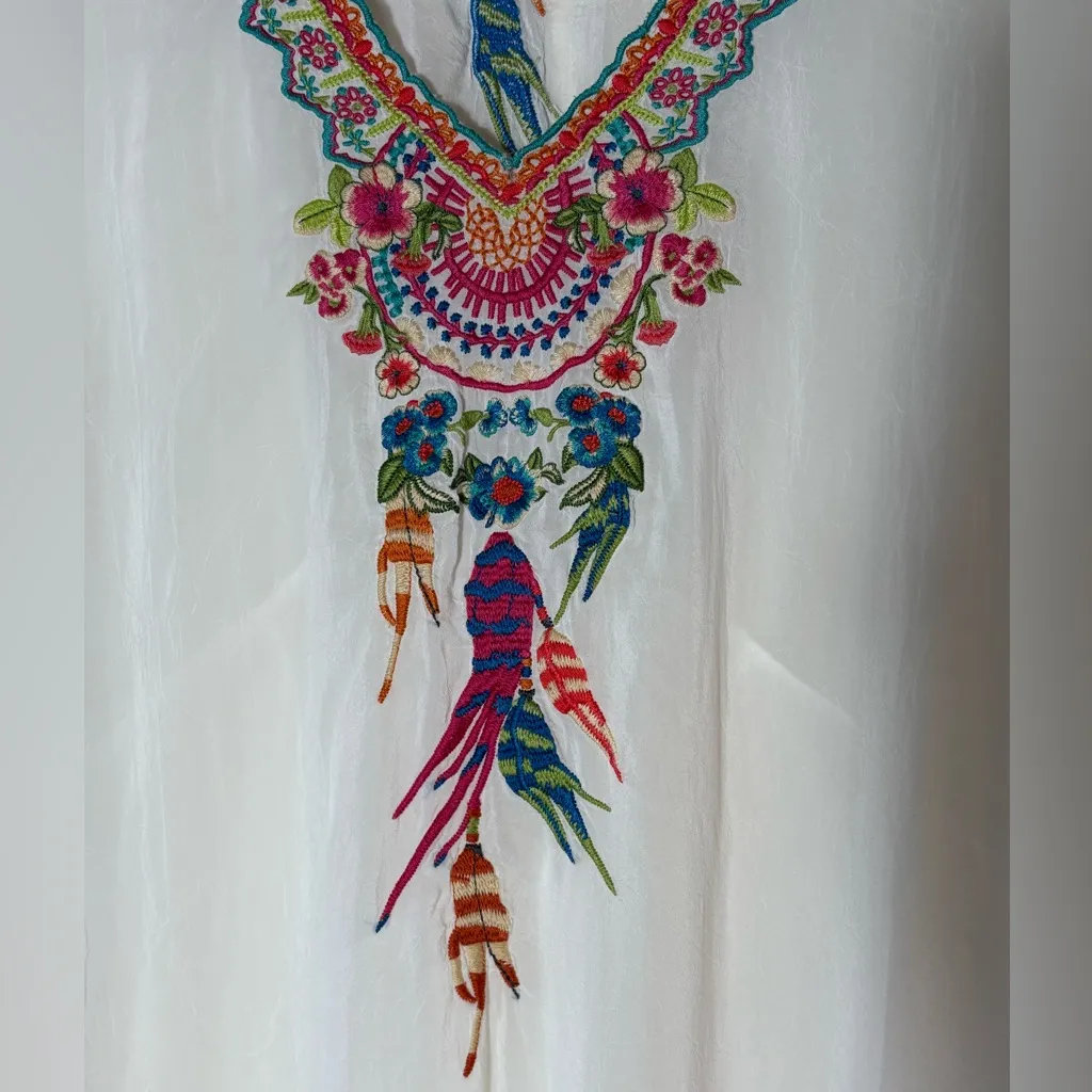 Johnny Was Embroidered Tunic/Cover-Up Dress Size‎ Medium - Image 3