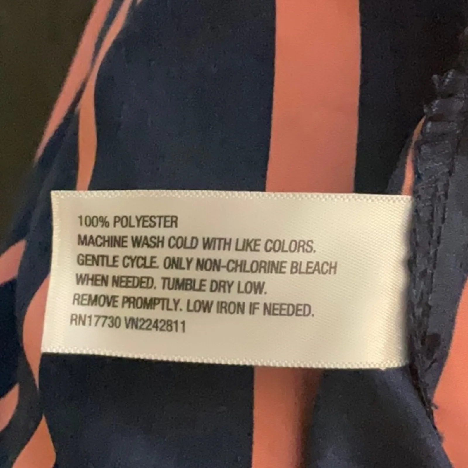 Xhilaration Navy/Salmon Pink Striped  High Low Cut Out Shirt Dress S Barbiecore - Image 7