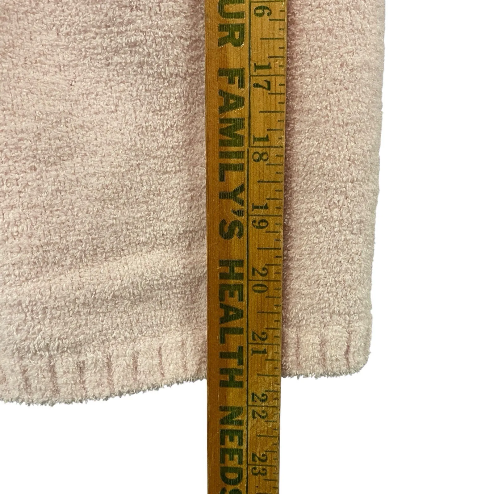 Lulu B Med Sweater Weather Light Blush Pink Button Embellishment V-Neck Pullover - Image 6