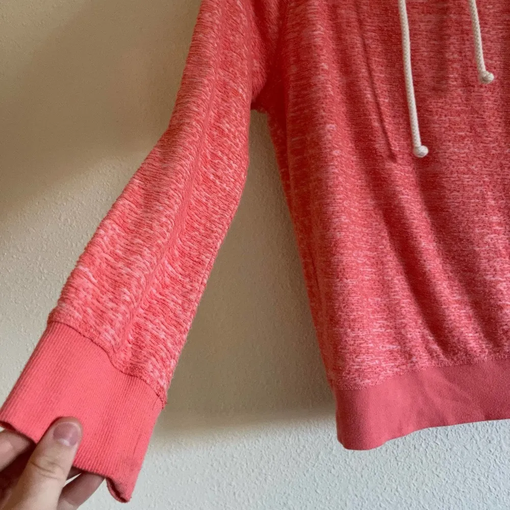 Stem Nordstrom Salmon Textured Double Hoodie Pullover Pink Size M - Image 3