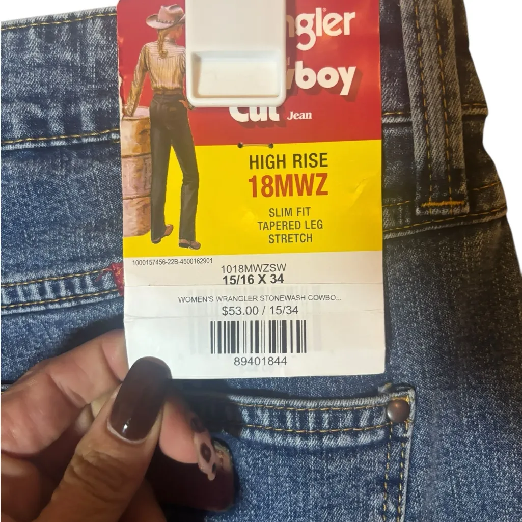 Wrangler Cowboy Cut High Rise Jeans – 18MWZ – Women’s 15/16 x 34 – NWT - Image 5