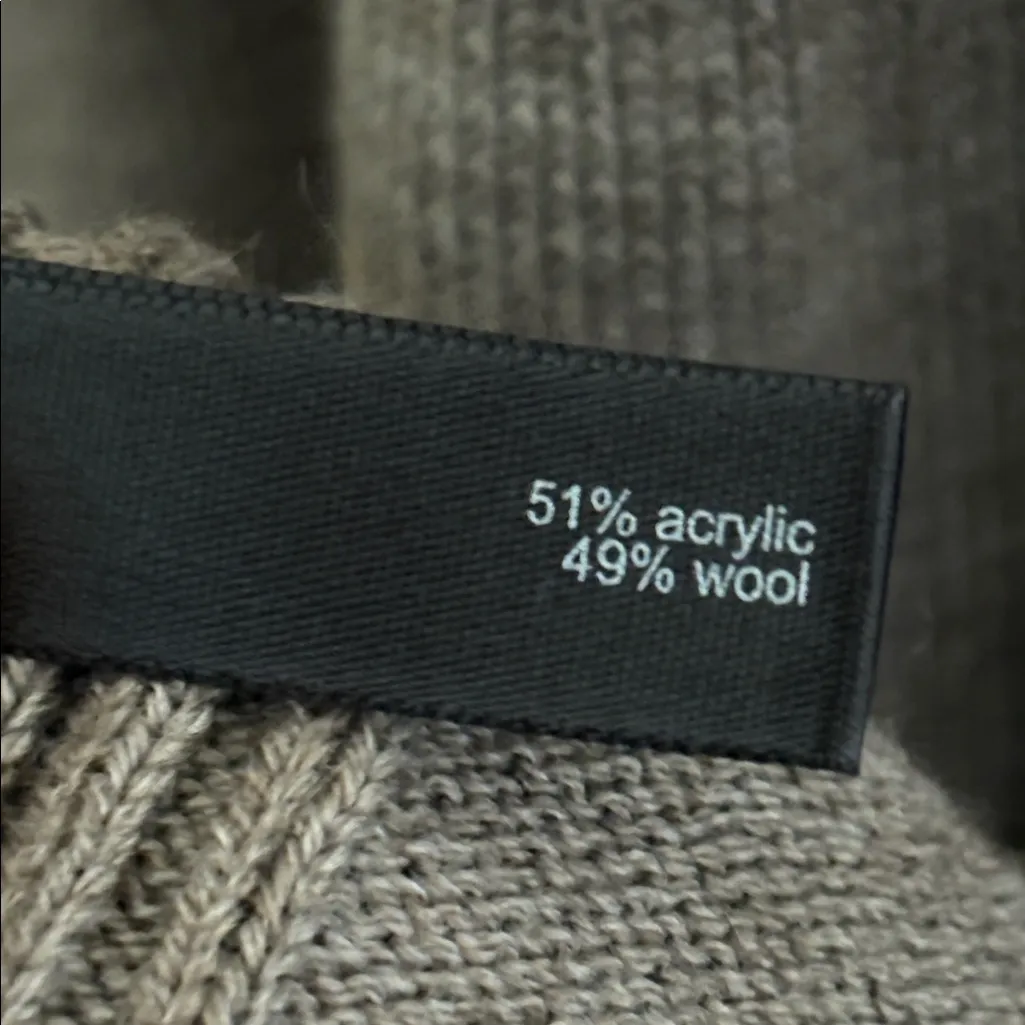 The Limited Sweater Midi Dress Cashmere Blend Stretch Knit Brown Taupe Size L - Image 10