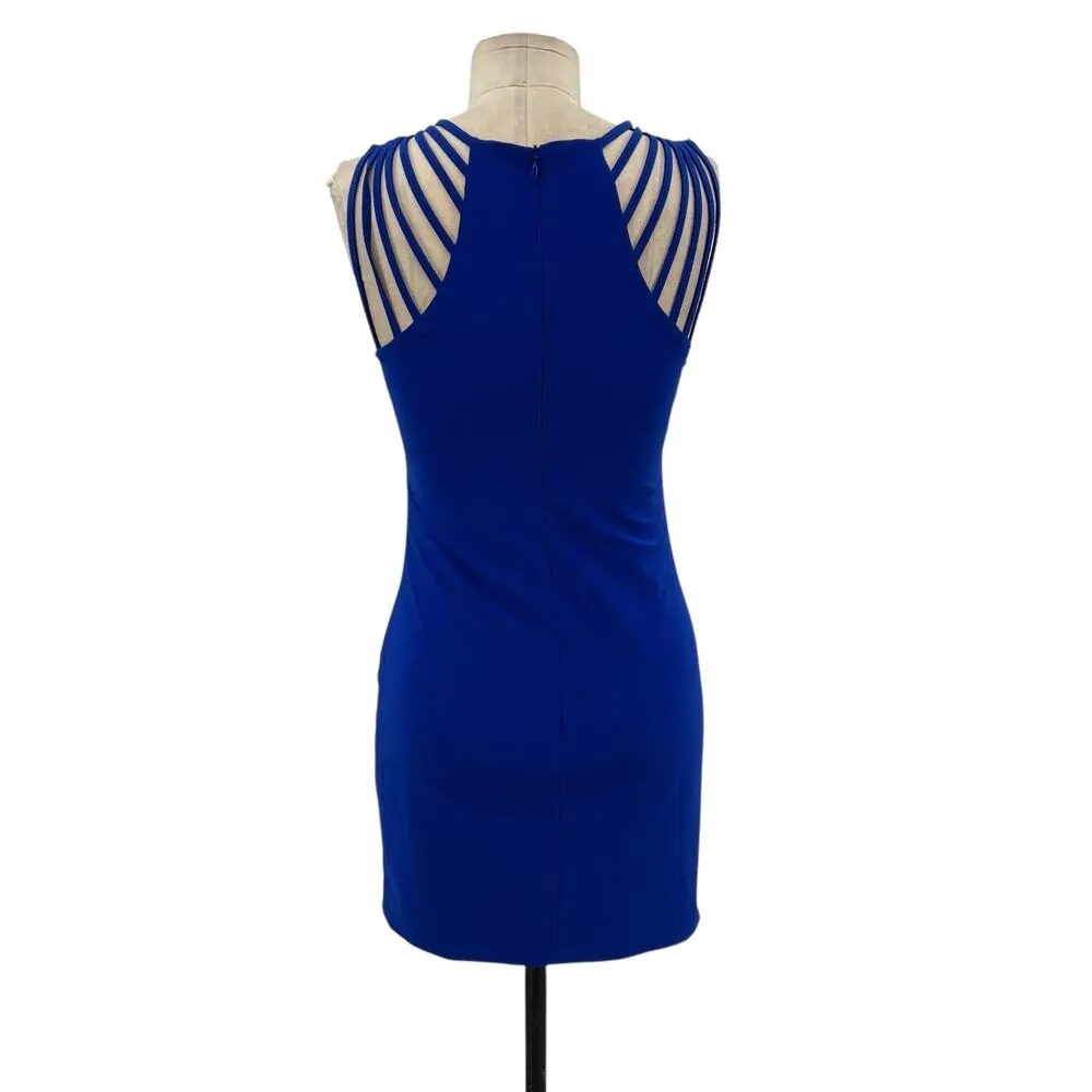 Dress the Population Cora Strappy Shoulder Sheath Dress Mini Cobalt Blue Size XS - Image 7