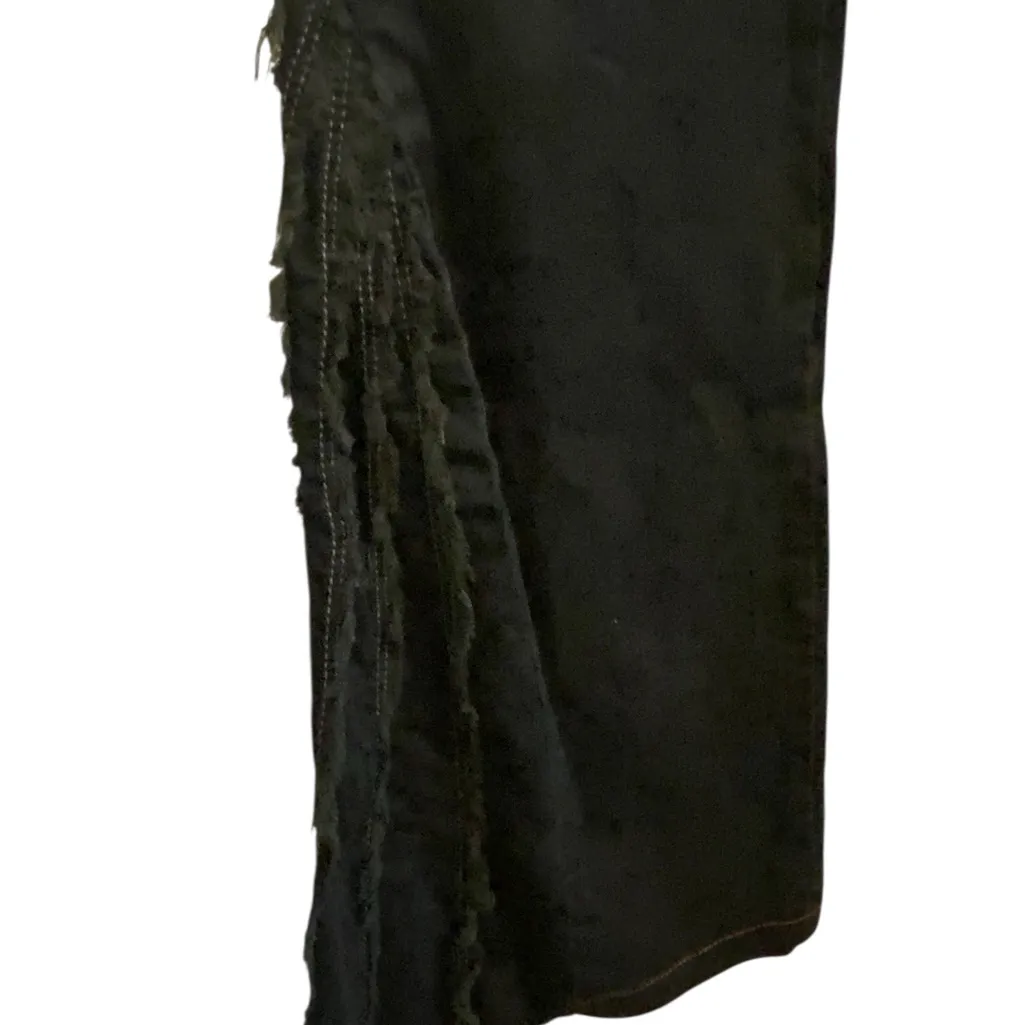 Vintage y2k Bebe Low Rise Flared Jeans embroidered pockets Boho Western Fall - Image 7