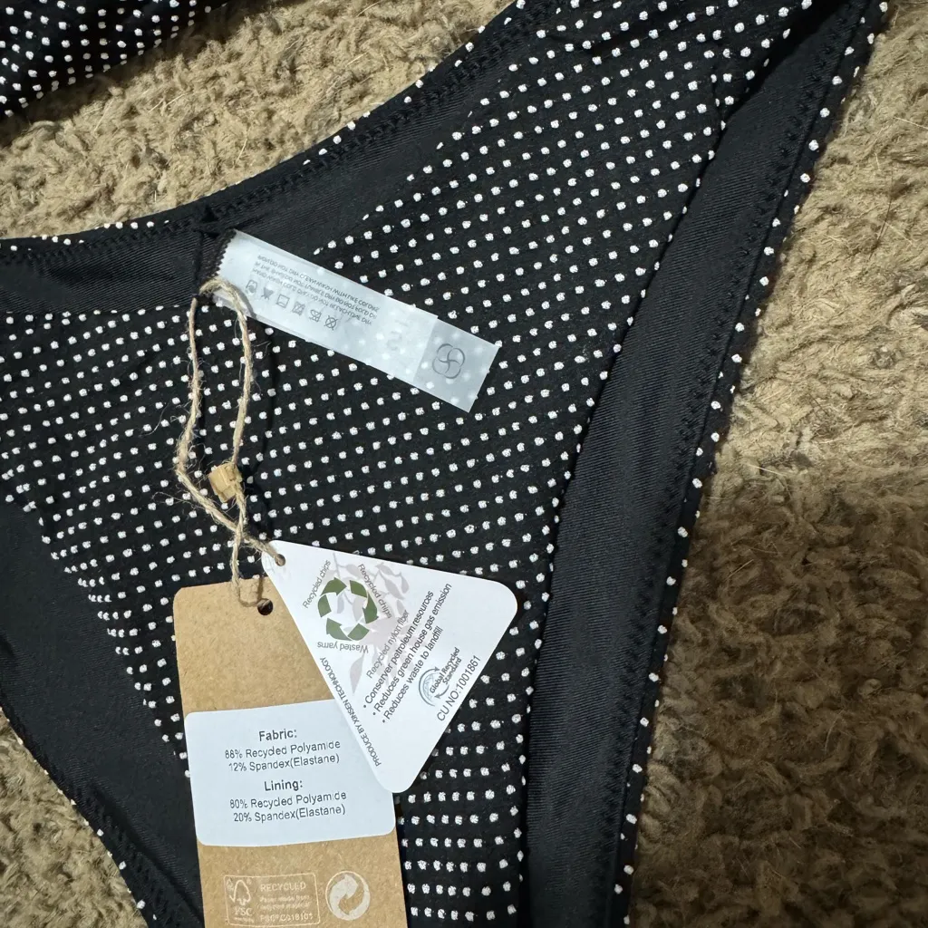 Black Polka Dot Bikini Set - Image 3