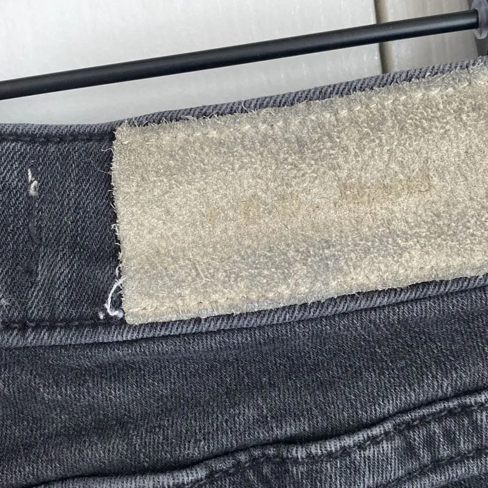 IRO  Biba Side-Snap Skinny Jeans High-Rise Washed Black Size 26 - Image 9