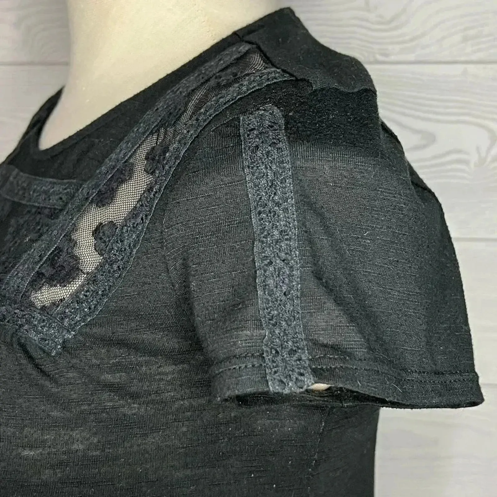 Mossimo black short sleeve babydoll top Size small Black - Image 4