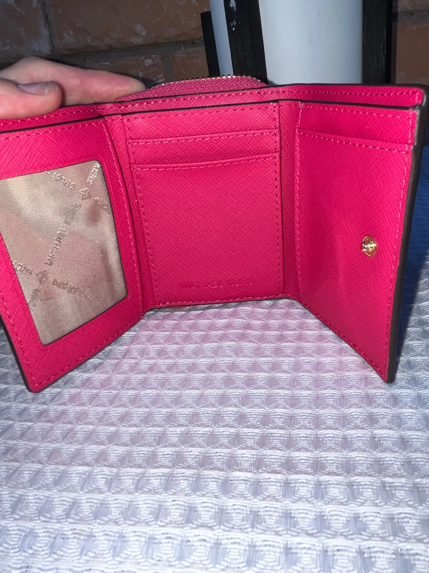 Michael Kors Leather Mini Wallet pink - Image 4