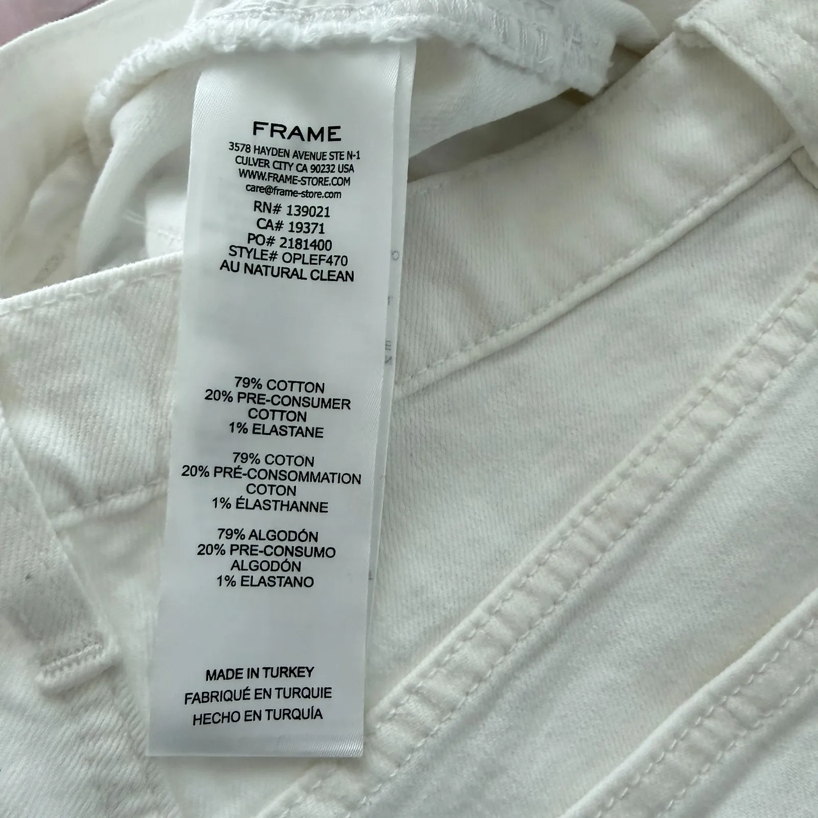 Frame Jeans Womens 26x30 White Le Easy Flare High Rise Flared Stretch Denim - Image 8