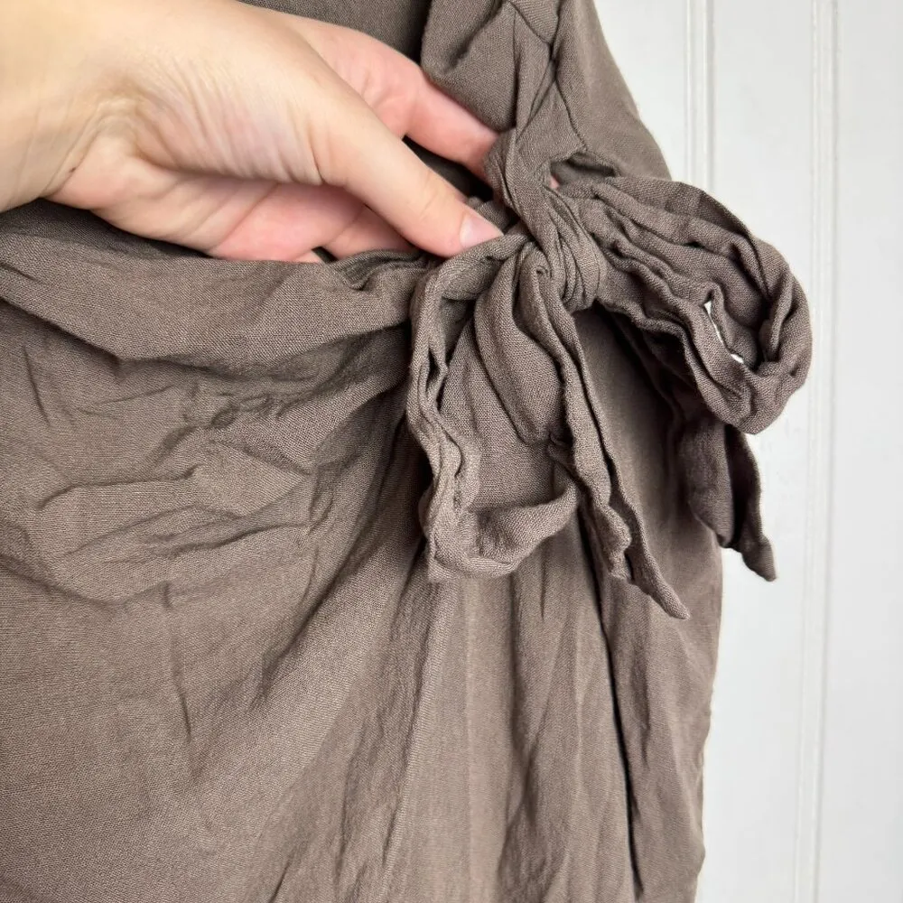 Torrid midi woven wrap pencil skirt beige/taupe color size 3X A11 - Image 6