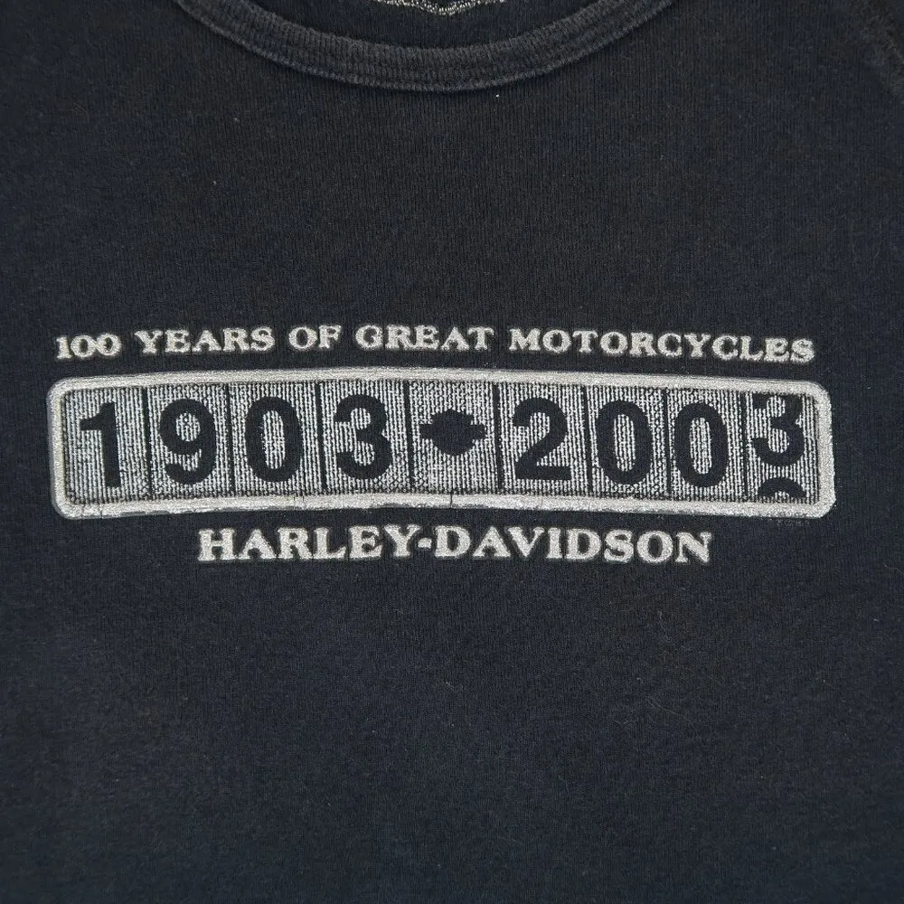Vintage Y2K 2003 Harley Davidson 100 Year Anniversary Tank Top - Image 6