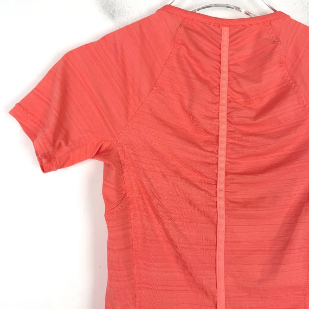 Pacifica 2.0 Short Sleeve Zip Pullover Top Orange Size Small S - Image 10
