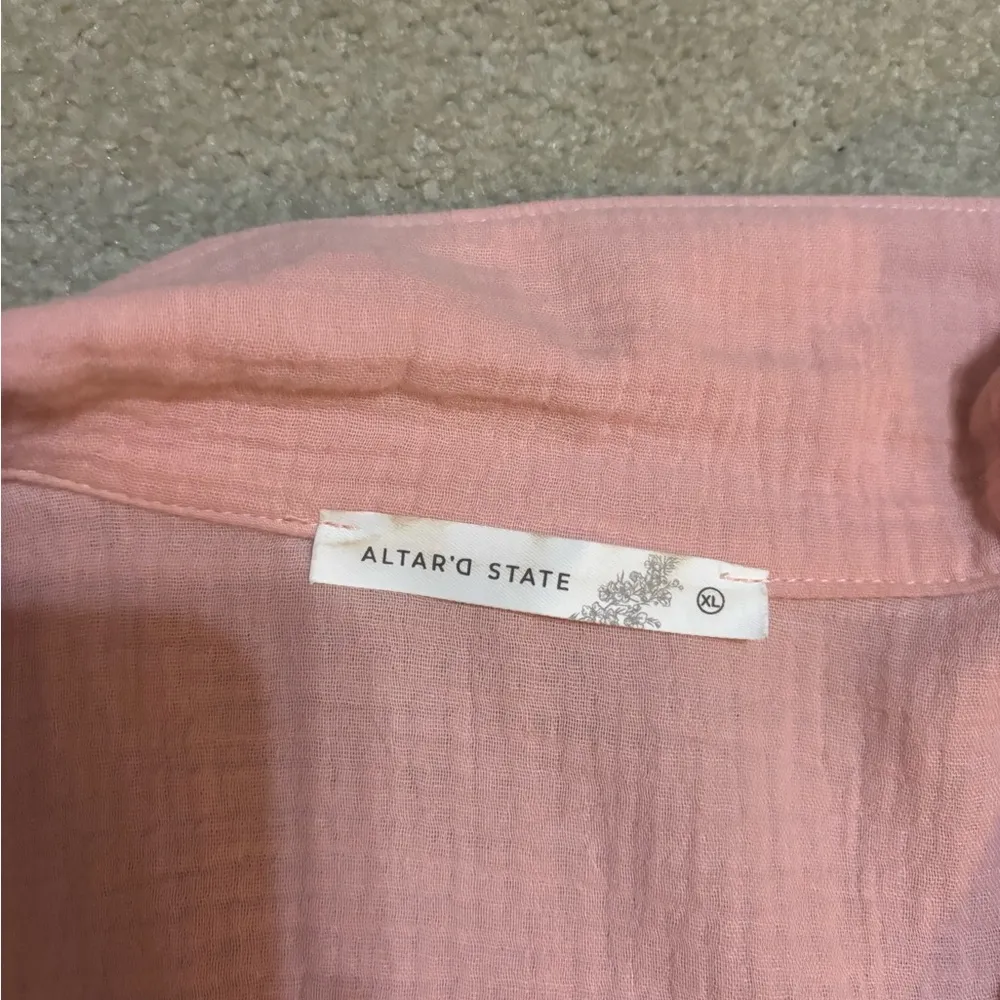 Pink Button-Up Women's Top - Image 2