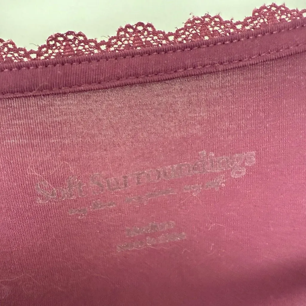 Soft Surroundings Women’s Medium Maroon Midi Dress - Image 3