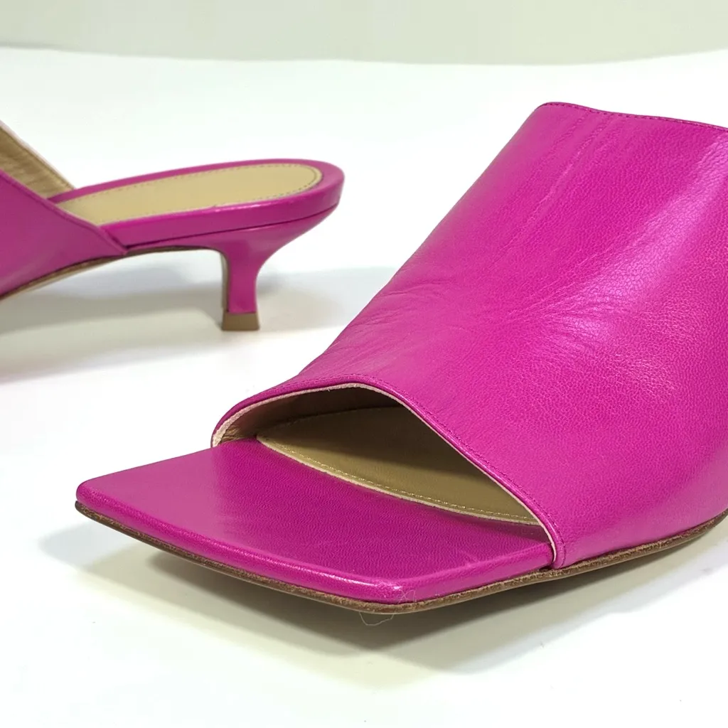 Bottega Veneta Stretch Leather Mule Slide Sandals Hollyhock EU 38 US 8 NEW - Image 16