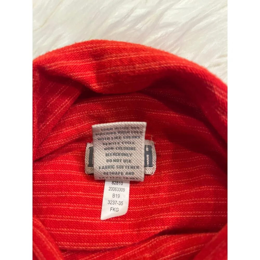 Duluth Trading Co S’no Sweat Coolmax knit funnel mock neck top sweater L Orange Size L - Image 5
