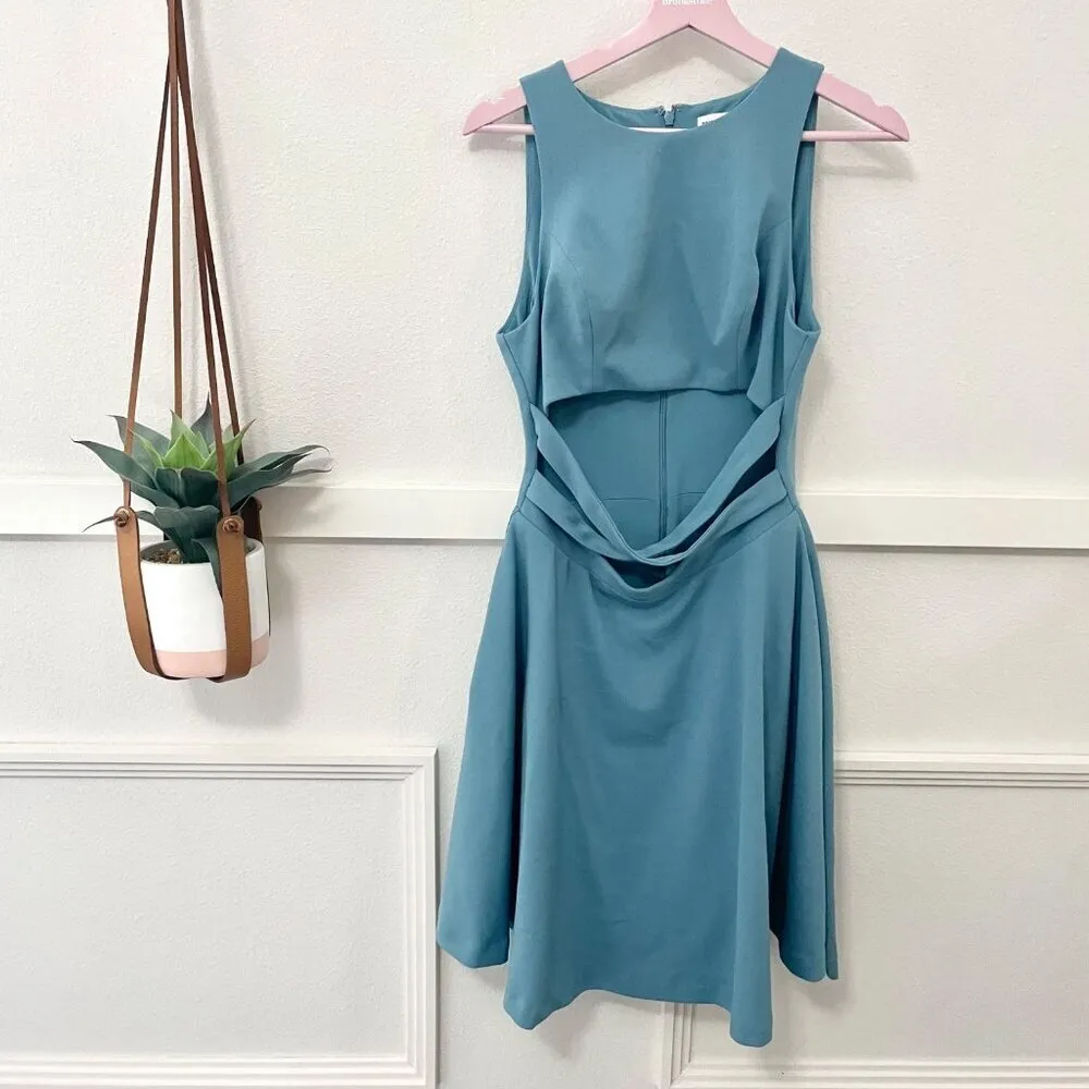 Dress the Population “Mariela” Cut-Out Fit & Flare Dress Sea Breeze M - Image 2