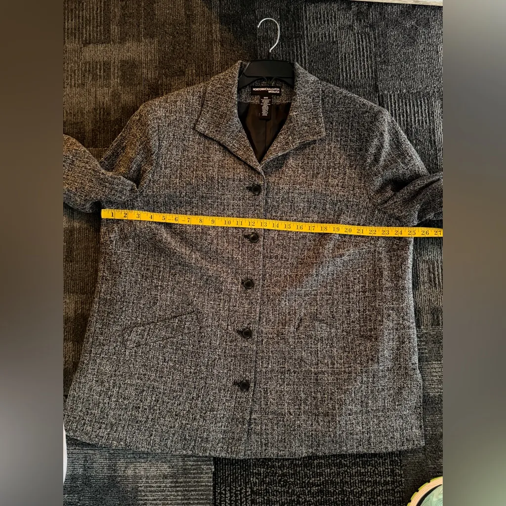 NORTON MCNAUGHTON Woman Blazer Gray Textured Jacket Lined. SIZE 18W NWOT - Image 12