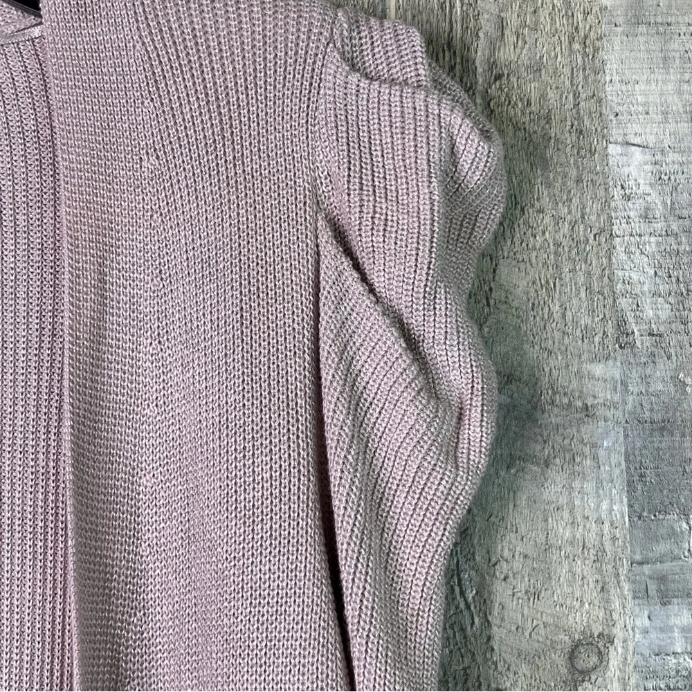 INC Small Puff Sleeve Completer Cardigan Sweater Open Front with Shoulde… - Image 5