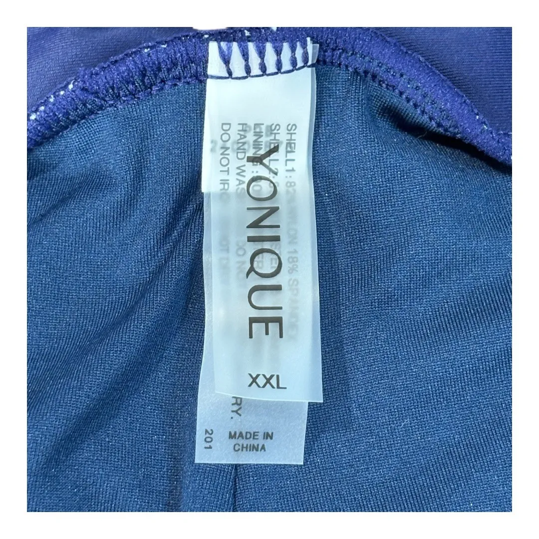 YONIQUE Flamingo Swimsuit Two Piece Bathing Suit Tummy Control Size XXL New NWT Blue - Image 9