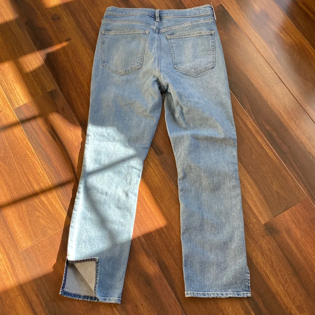 GAP Vintage Slim Mid Rise Split Hem Light Wash Straight Jeans - Image 4