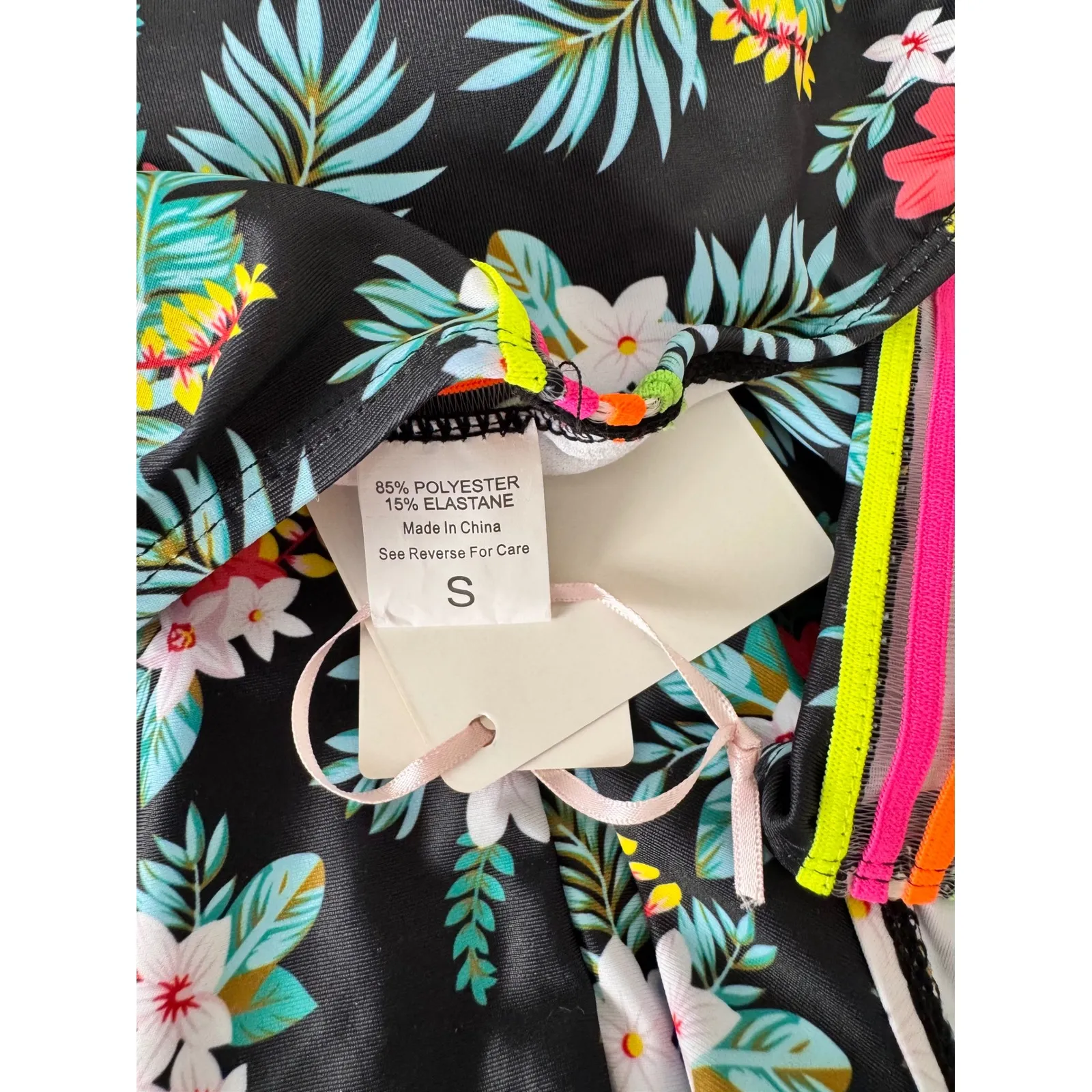 Emme Jordan Floral One Piece Swimsuit‎ Tummy Control Lined Colorful S - Image 5