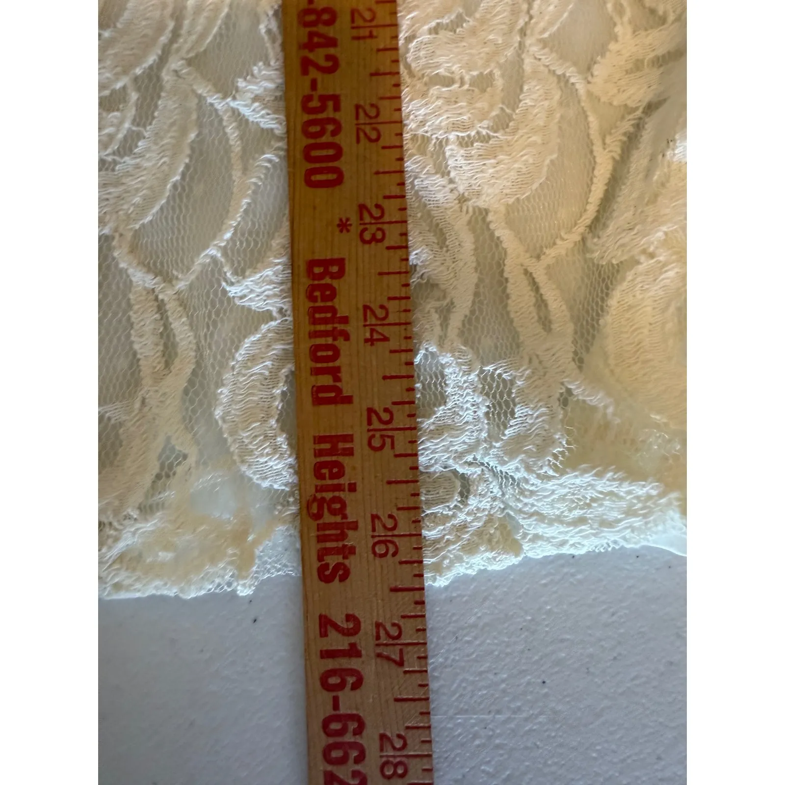 Metaphor Lace Sheer‎ Blouse Cream Dot Mesh Peasant Top Romantic Boho Chic Size L - Image 8